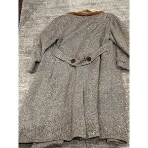 PENDELTON WOOL HERRINGBONE TWEED OVERCOAT PALMER HOUSE ARCADE CHICAGO 2XL VNTG